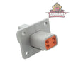 DT 4-Way Flange Mount Receptacle Gray ASHIGARU MOTORSPORTS