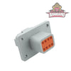 DT 8-Way Flange Mount Receptacle Gray ASHIGARU MOTORSPORTS