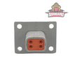 DT 4-Way Flange Mount Receptacle Gray ASHIGARU MOTORSPORTS