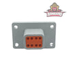 DT 8-Way Flange Mount Receptacle Gray ASHIGARU MOTORSPORTS